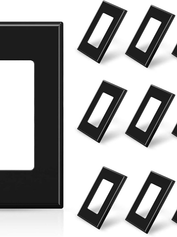 One Gang Decora Black Plastic Wall Plate
