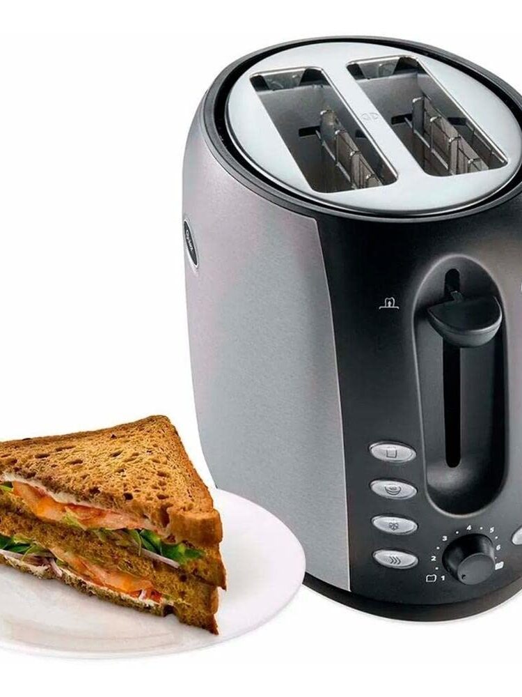 Oster 2 Slice Stainless Steel Bread Toas Chrome & Black