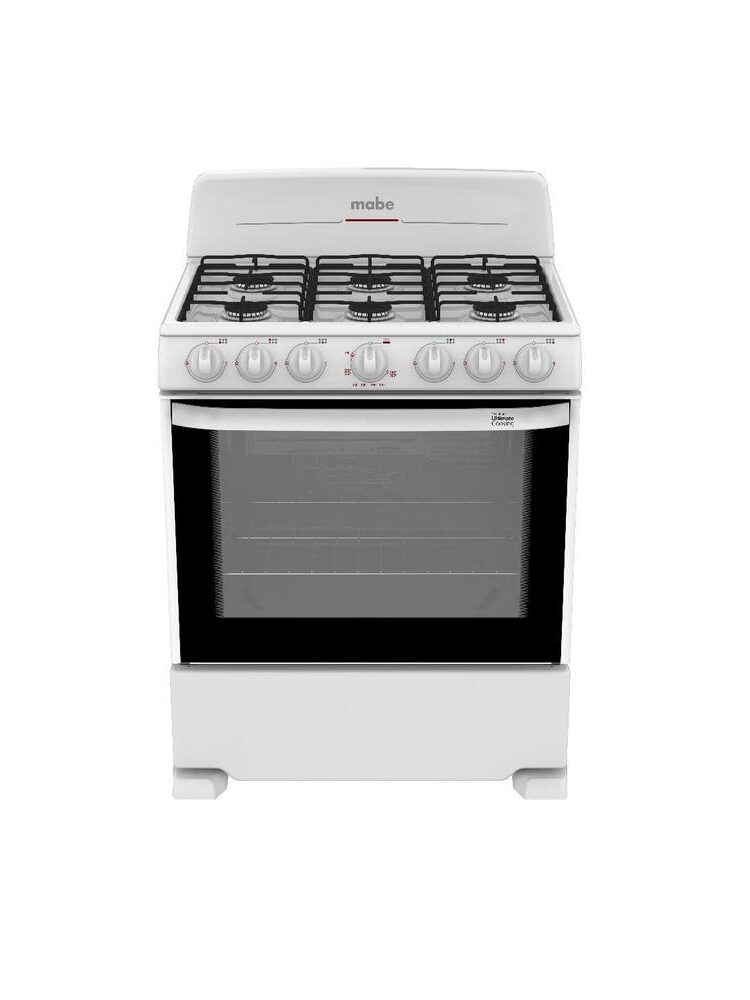 Oster 30'' White 6-Burner Gas Stove