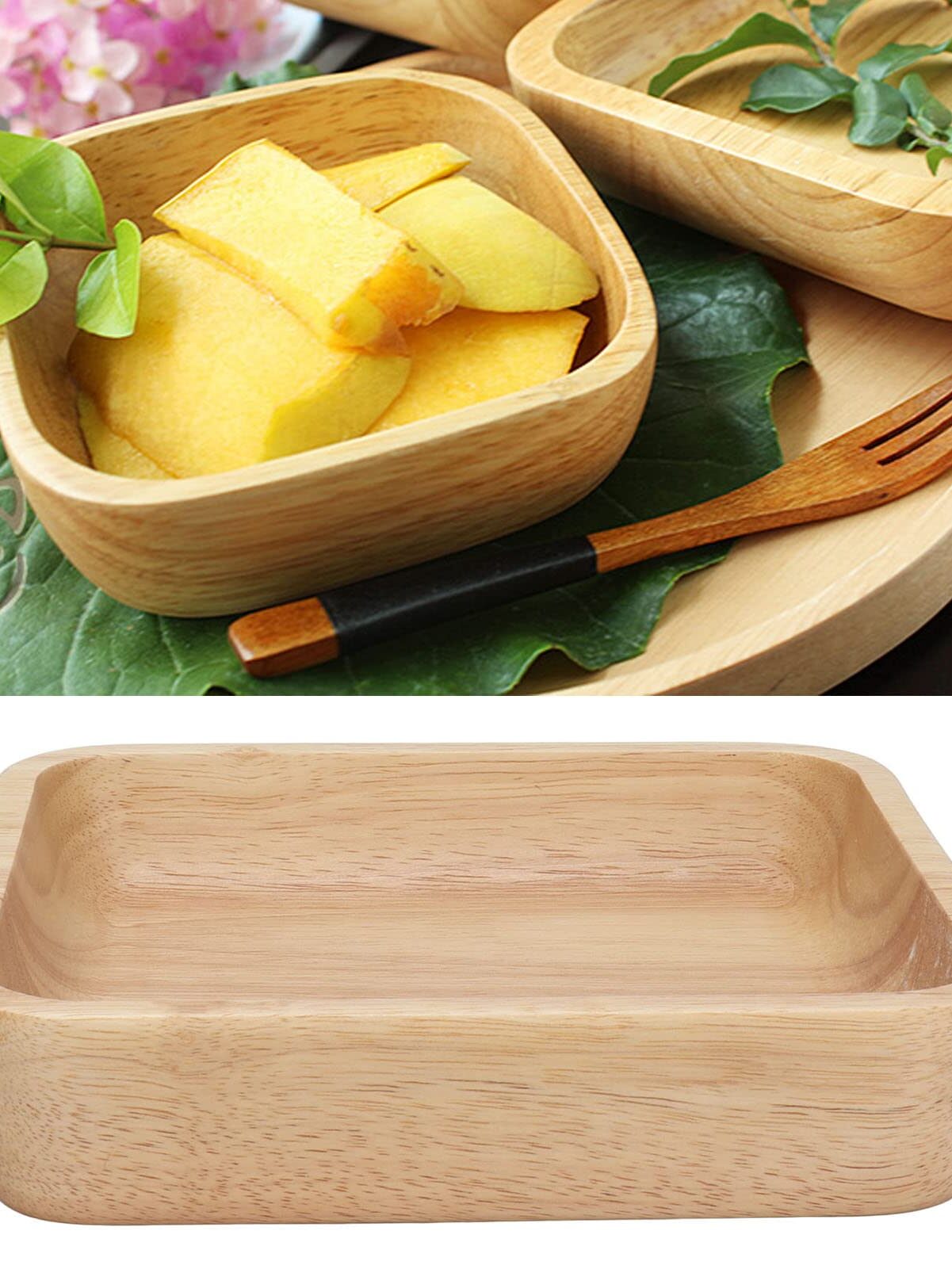 PRIDE SALAD BOWL WOOD SQUARE 28.5 OZ
