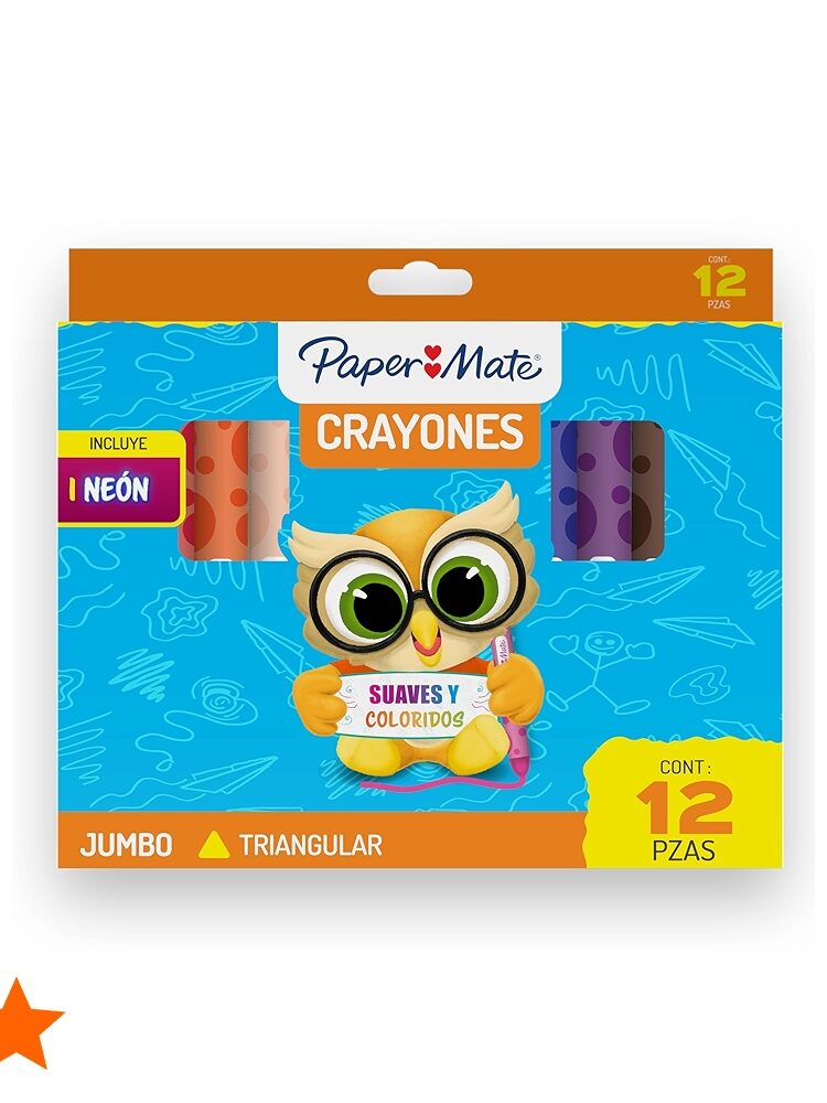 Papermate Jumbo Triangular Crayon 12pcs