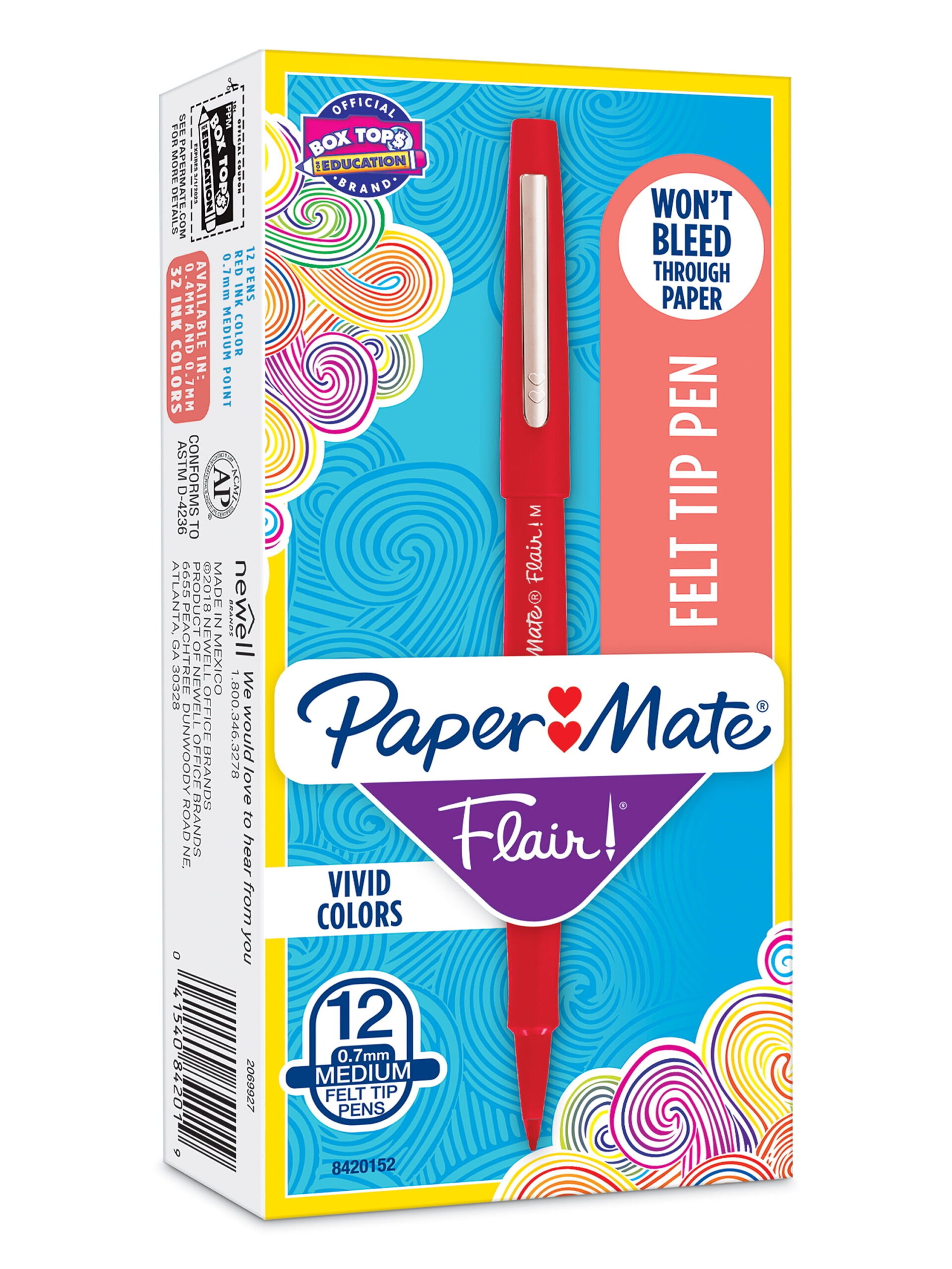 Papermate Marker Fine Tip Assorted 12pcs