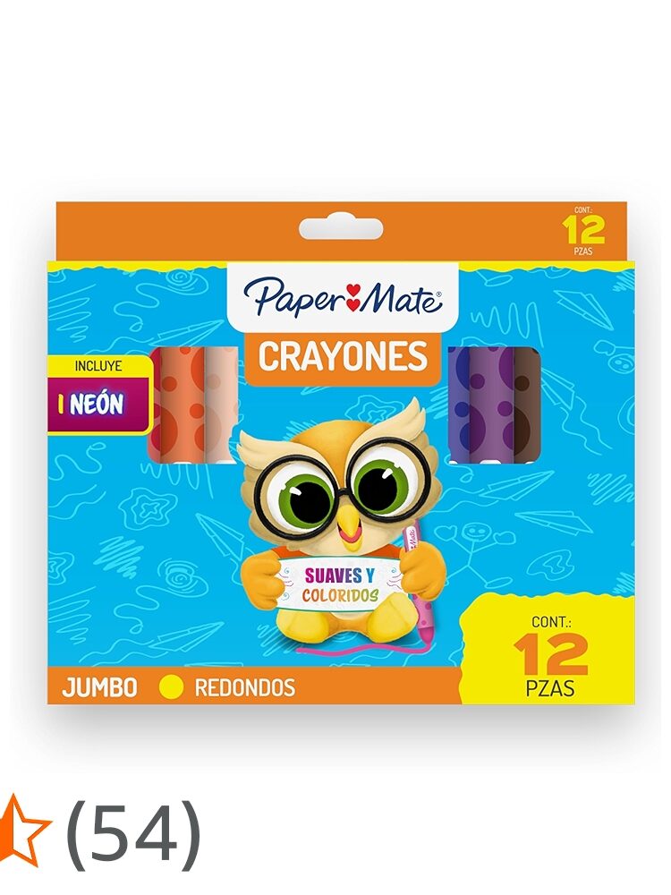 Papermate Matte Jumbo Round Crayons 12pc
