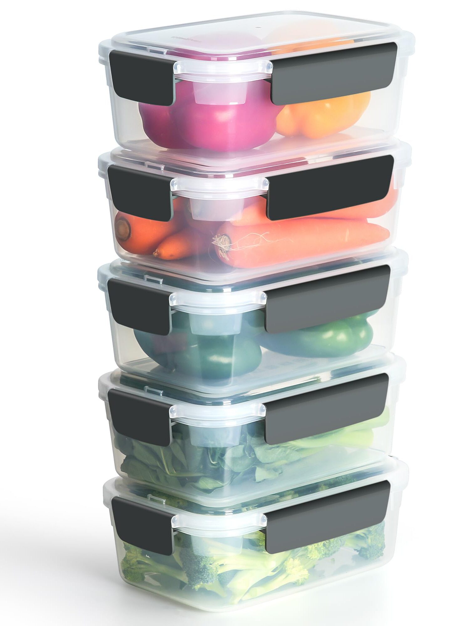 Plastic Food Container Set Rectangle 7pc
