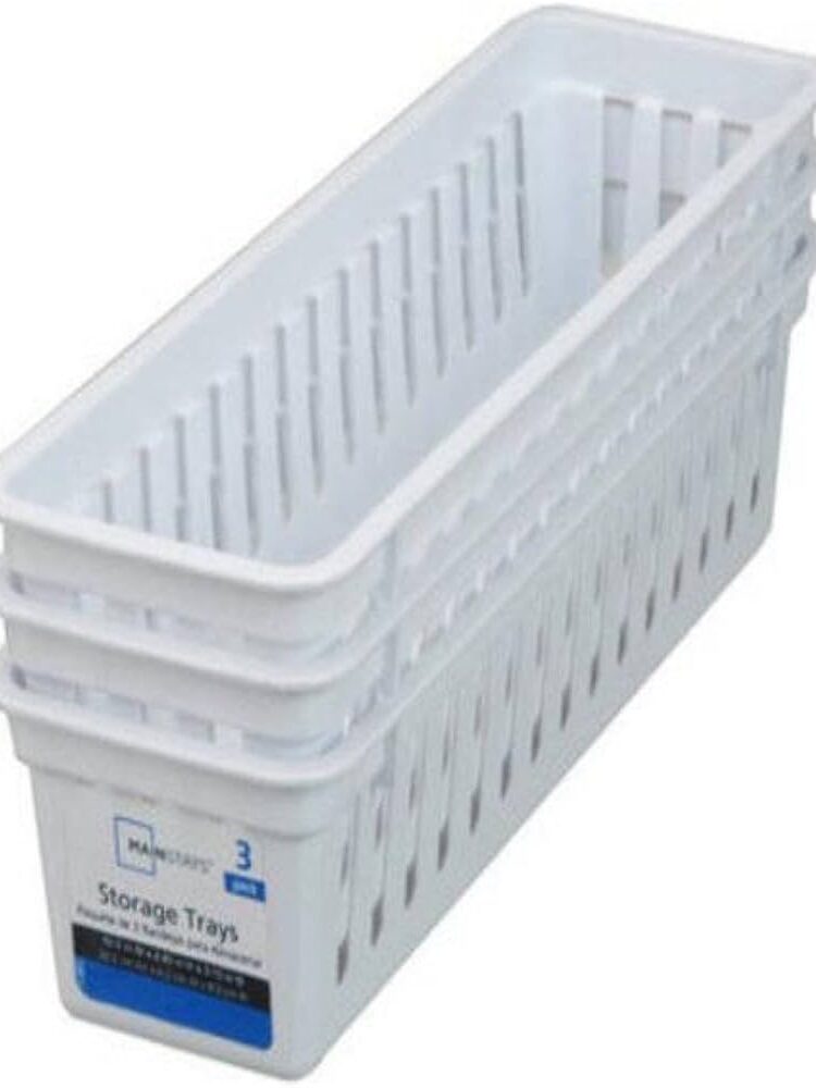 Plastic Rectangular Slim Organizer 3pcs