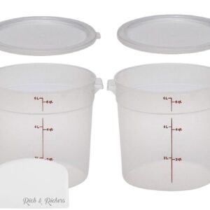 Plastic Round Food Container Garden 6pcs