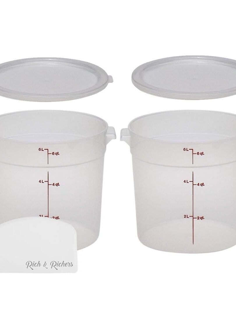 Plastic Round Food Container Garden 6pcs