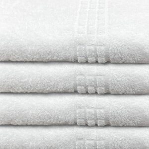 SC Hotel Coll 24X52'' White Bath Towel 100% Cotton