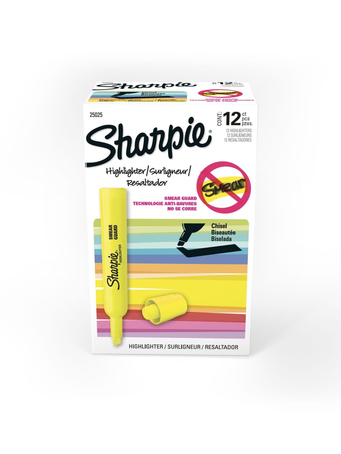 Sharpie Highlighter Tank Yellow 12pcs
