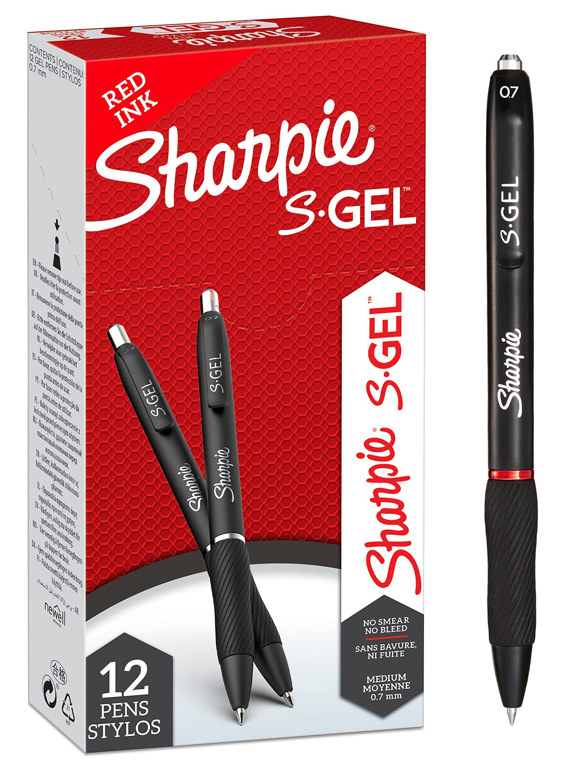 Sharpie S-Gel Pen Medium 0.7mm Red
