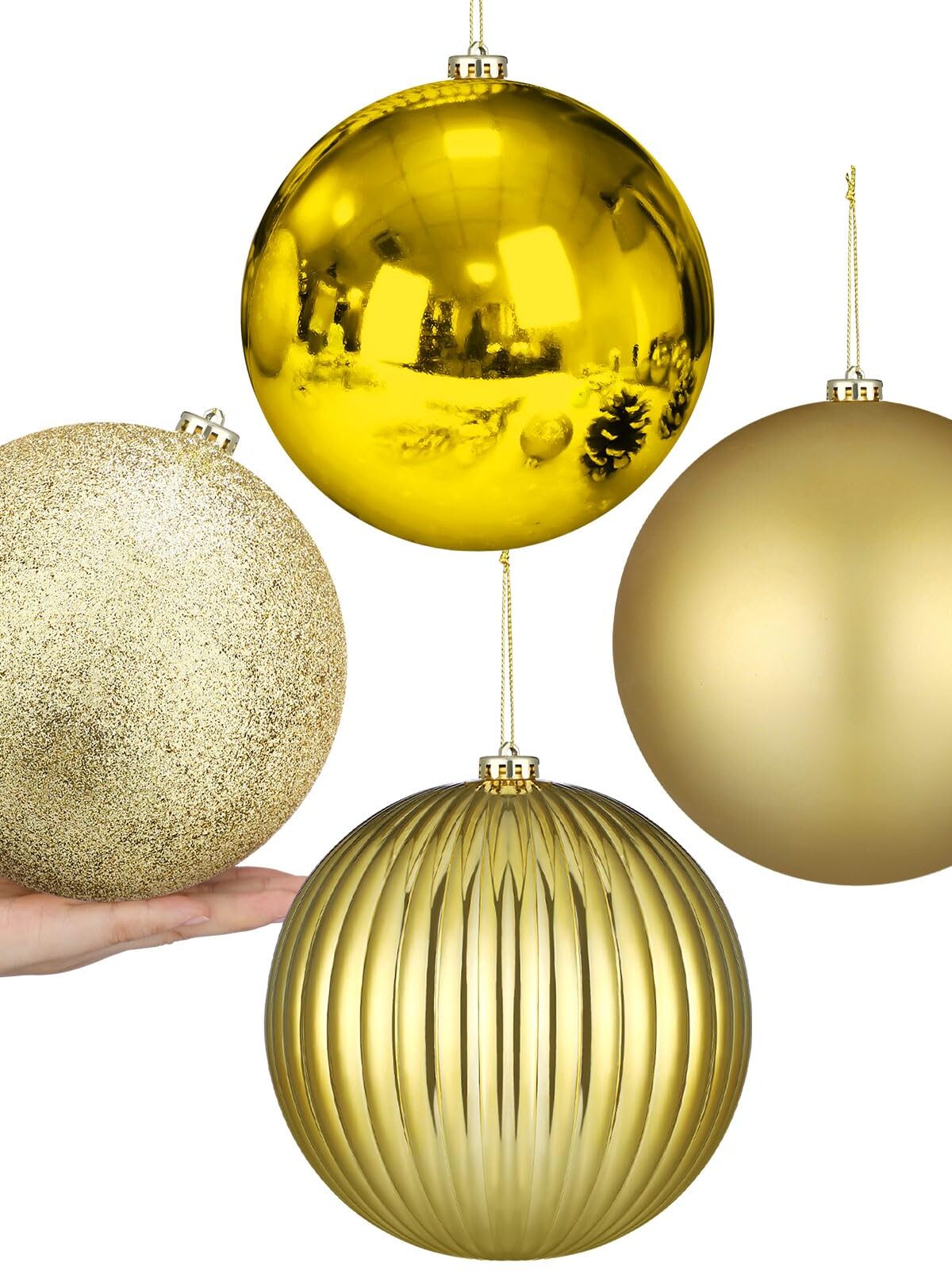 Shiney Xmas Balls Decor 8cm-6pc Pk