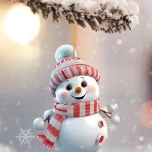 Snowman Tree Christmas Ornament per pc