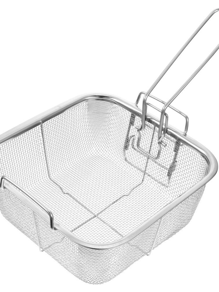 Square 4'' Metal Deep Fry Basket Straine