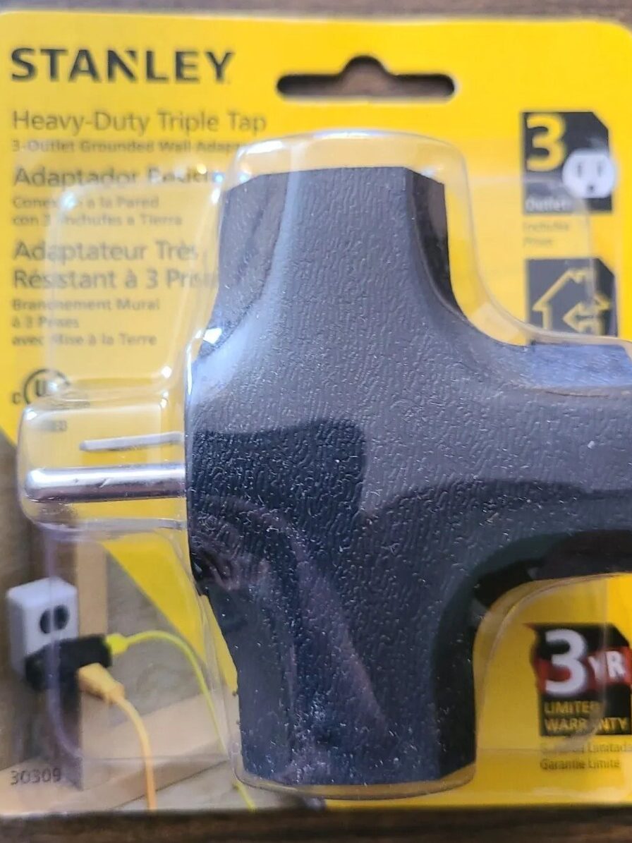 Stanley Black Triple Tap HD wall adapter