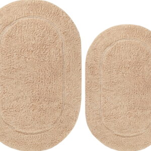 Susan 2-Pc Set Cotton Bath Rug, Taupe Susan 2- Pc Set Cotton Bath Rug, Taupe