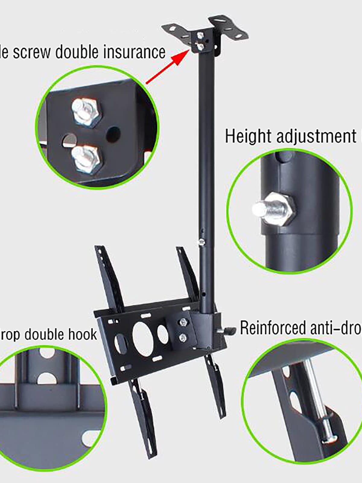 TV Wall Mount Moveable 32-55"-110lbs Ceiling LCD wall mount