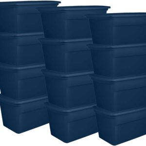 Tote Storage Container-Marine Blue 30GAL