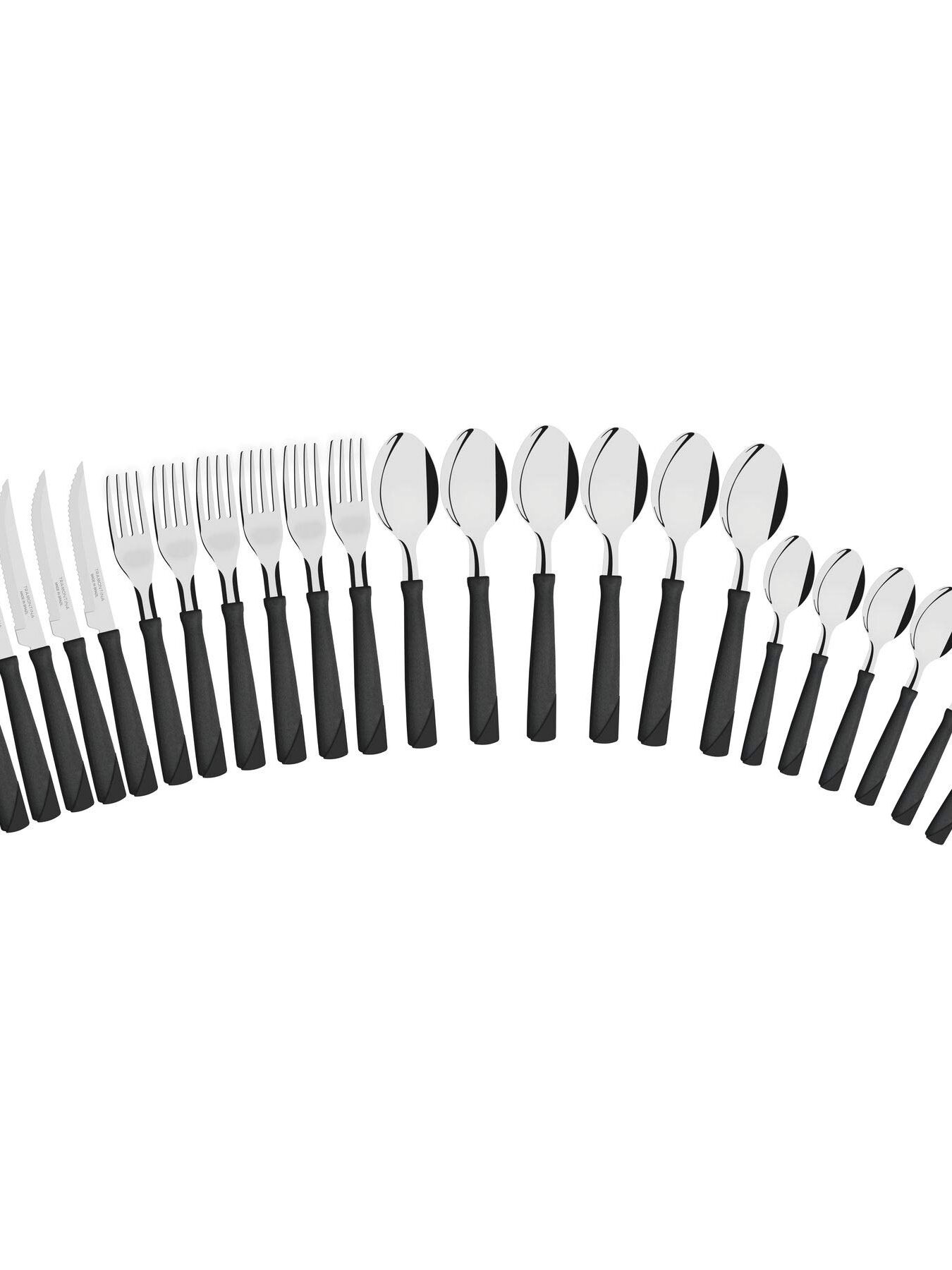 Tramontina 24pc New Kolor Cutlery Set-Black