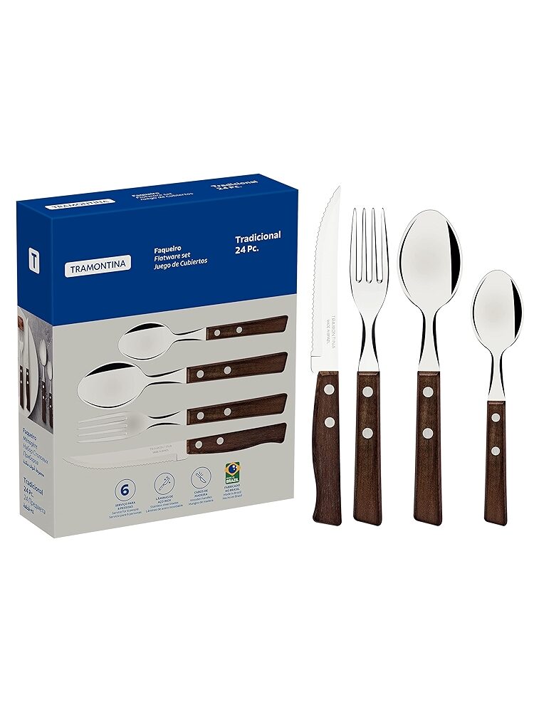 Tramontina 24pc New Kolor Cutlery Set- Blue