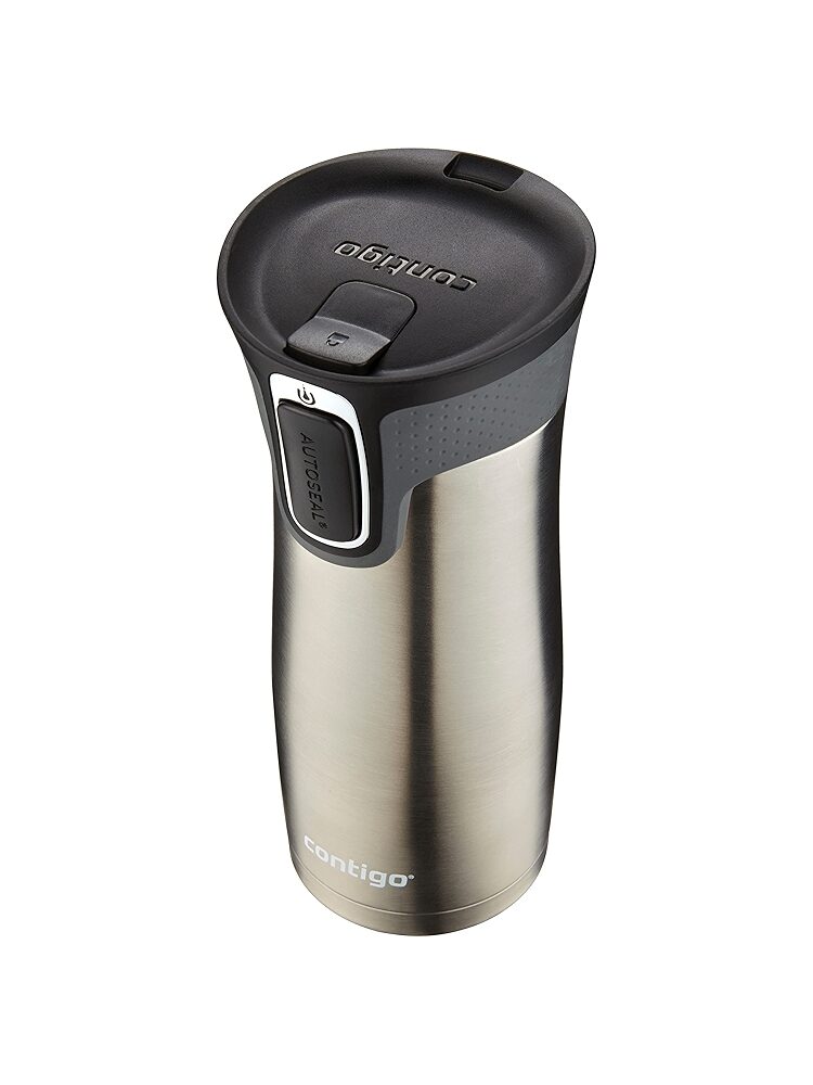 WestLoop 16oz SS Black Button Travel Mug